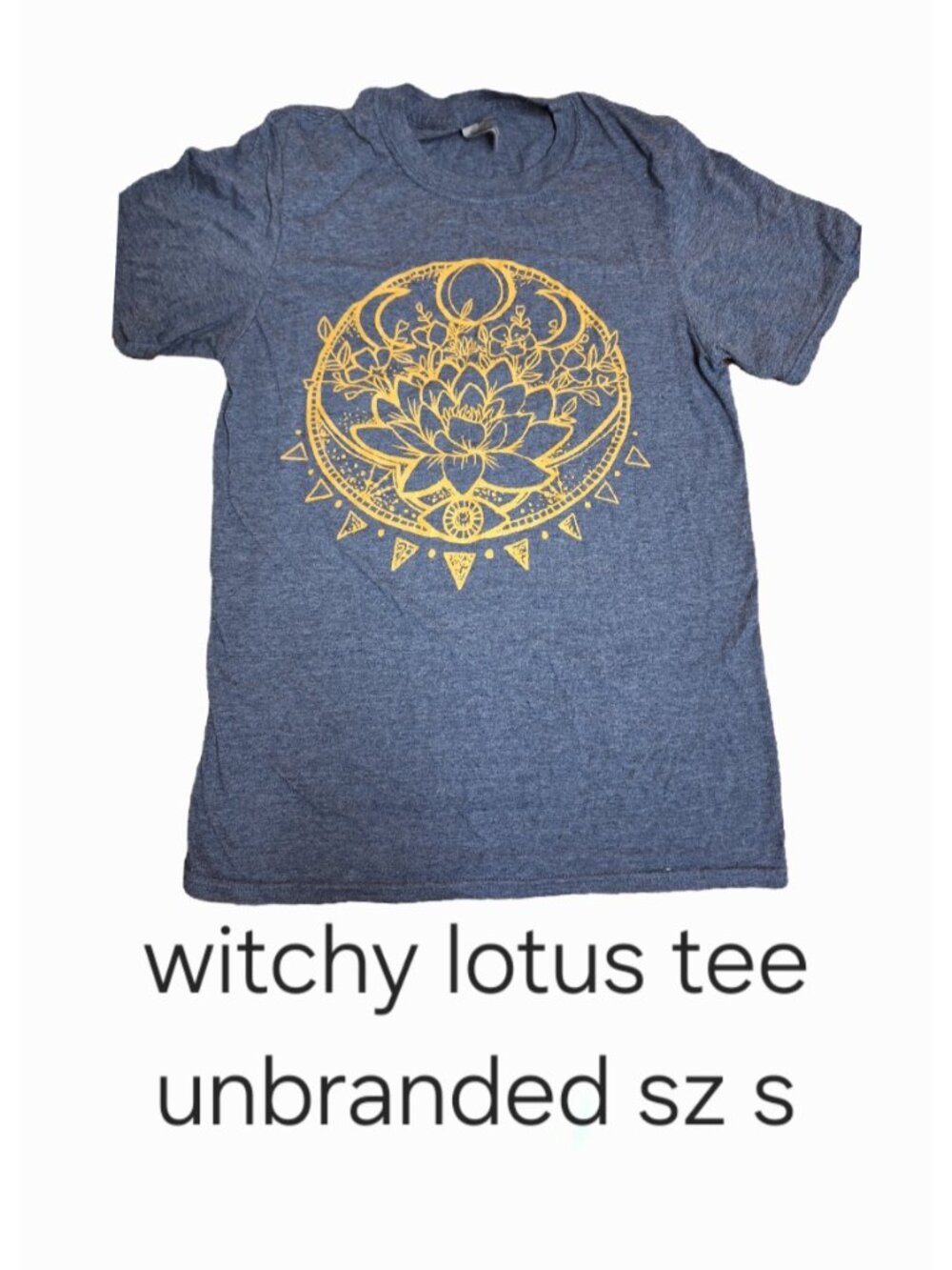 Lotus Heathered Blue Tee sz S